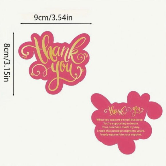 Buy Now Ready - 50 Thank You Cards Your Choice Of Color - Picture 5 of 5